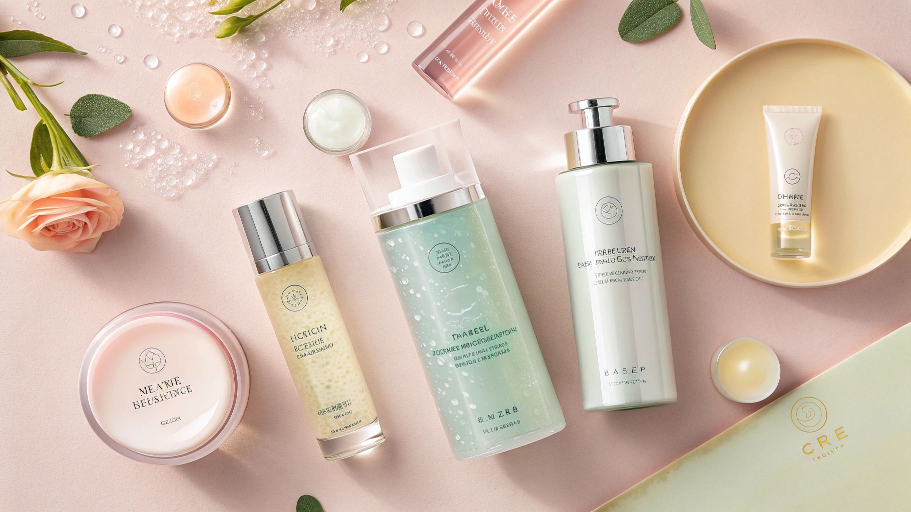 Woman applying skincare following a glass skin routine with Korean glass skin steps for a natural dewy glow.