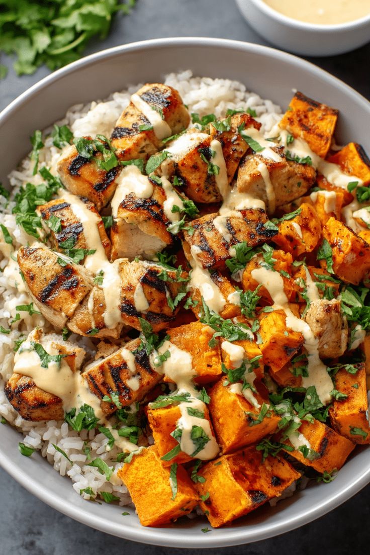Sweet Potato Chicken Bowls