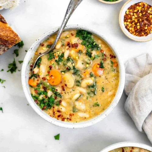 Tuscan White Bean Soup Vegan