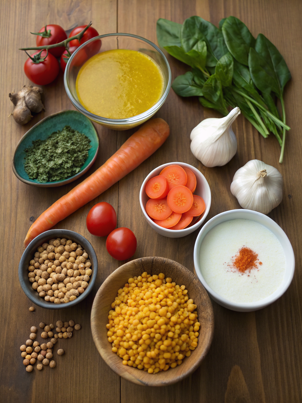 Golden Turmeric Lentil Soup ingredients