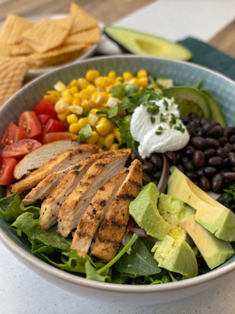 southwestern chicken salad lunch