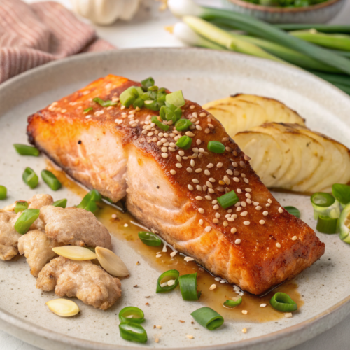 Healthy Ginger Garlic Salmon Dinner